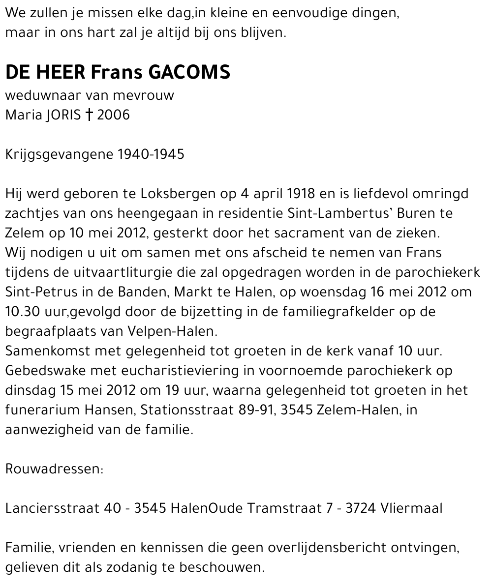 Frans GACOMS