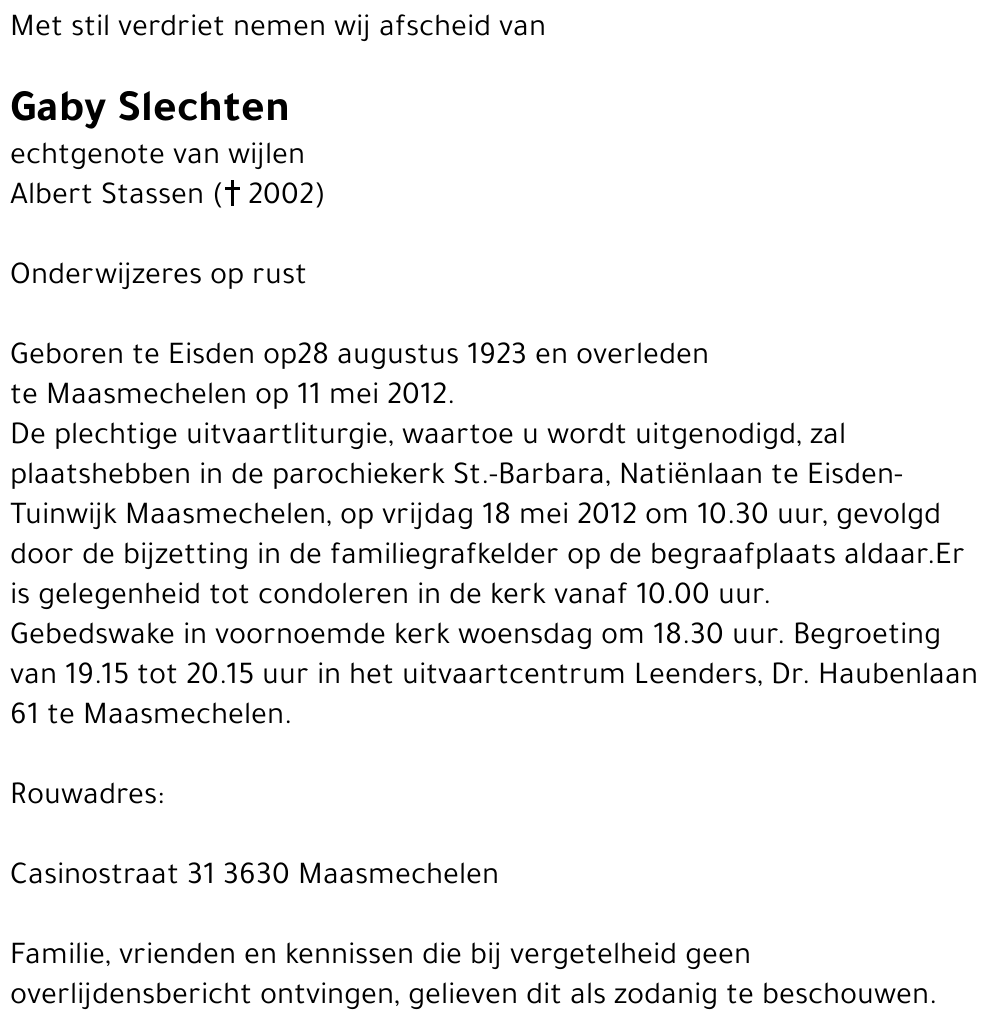 Gaby Slechten