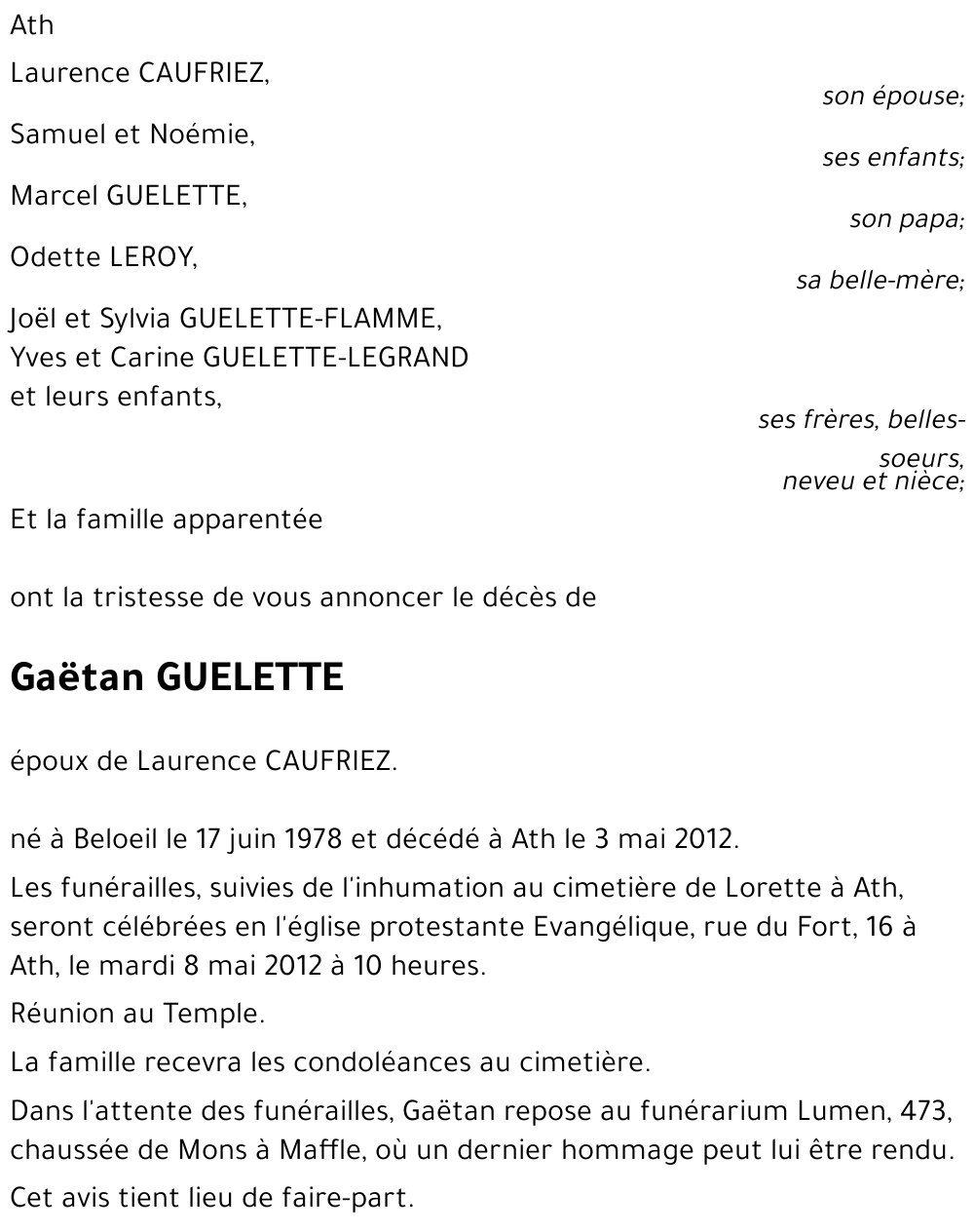 Gaëtan GUELETTE