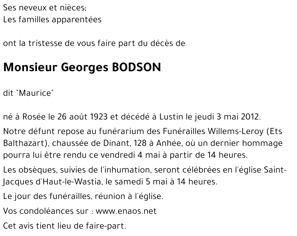 Georges BODSON
