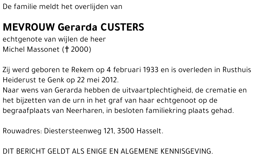 Gerarda Custers
