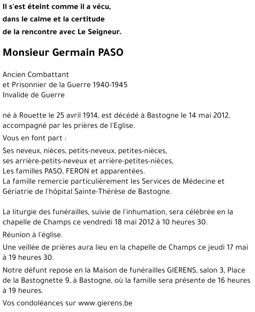 Germain PASO