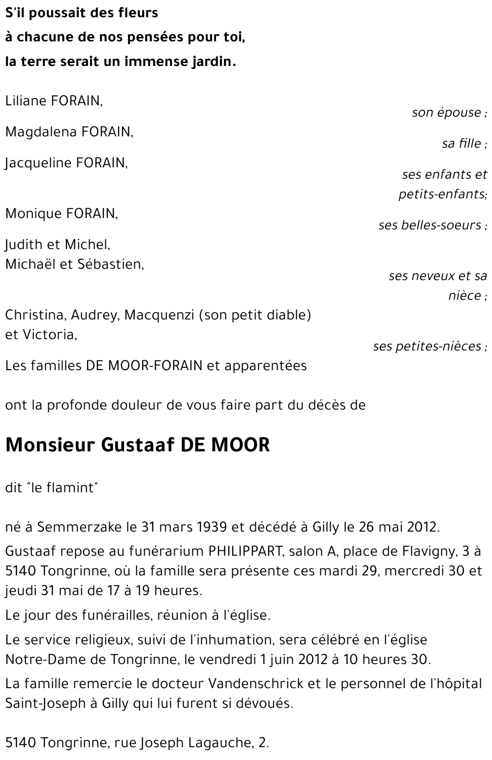 Gustaaf DE MOOR