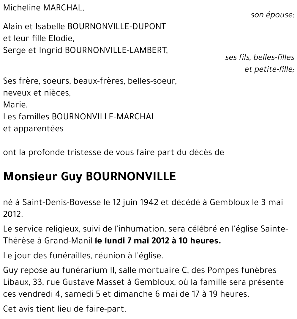 Guy BOURNONVILLE