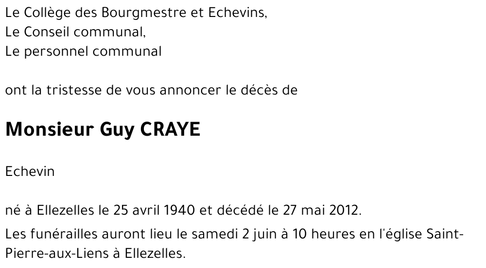 Guy CRAYE