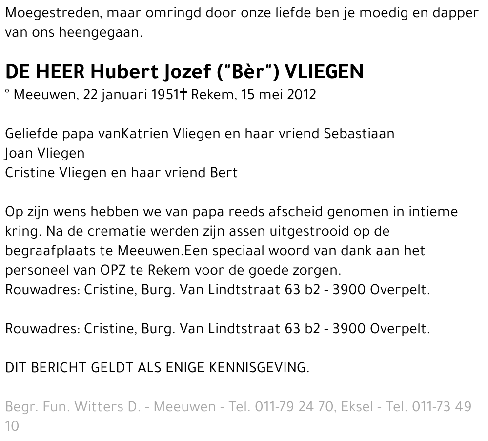 Hubert (Bér) Vliegen