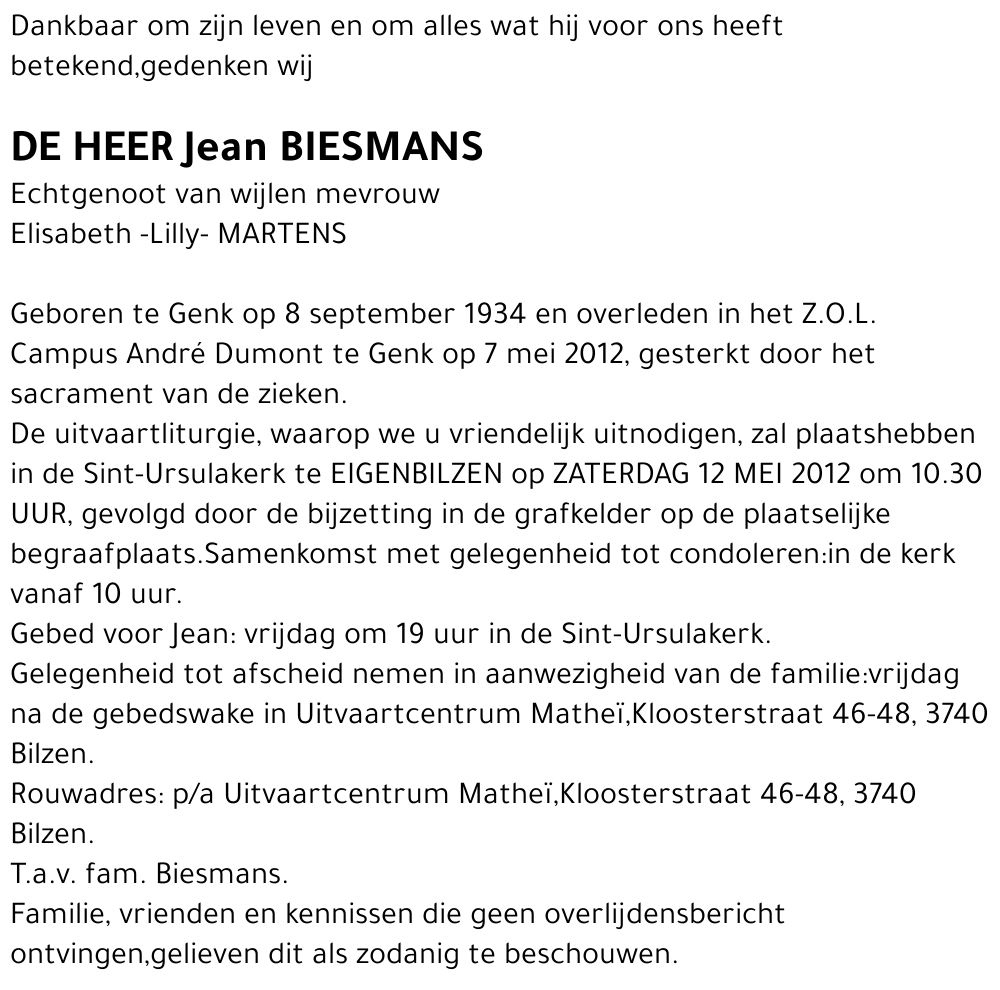 Jean BIESMANS