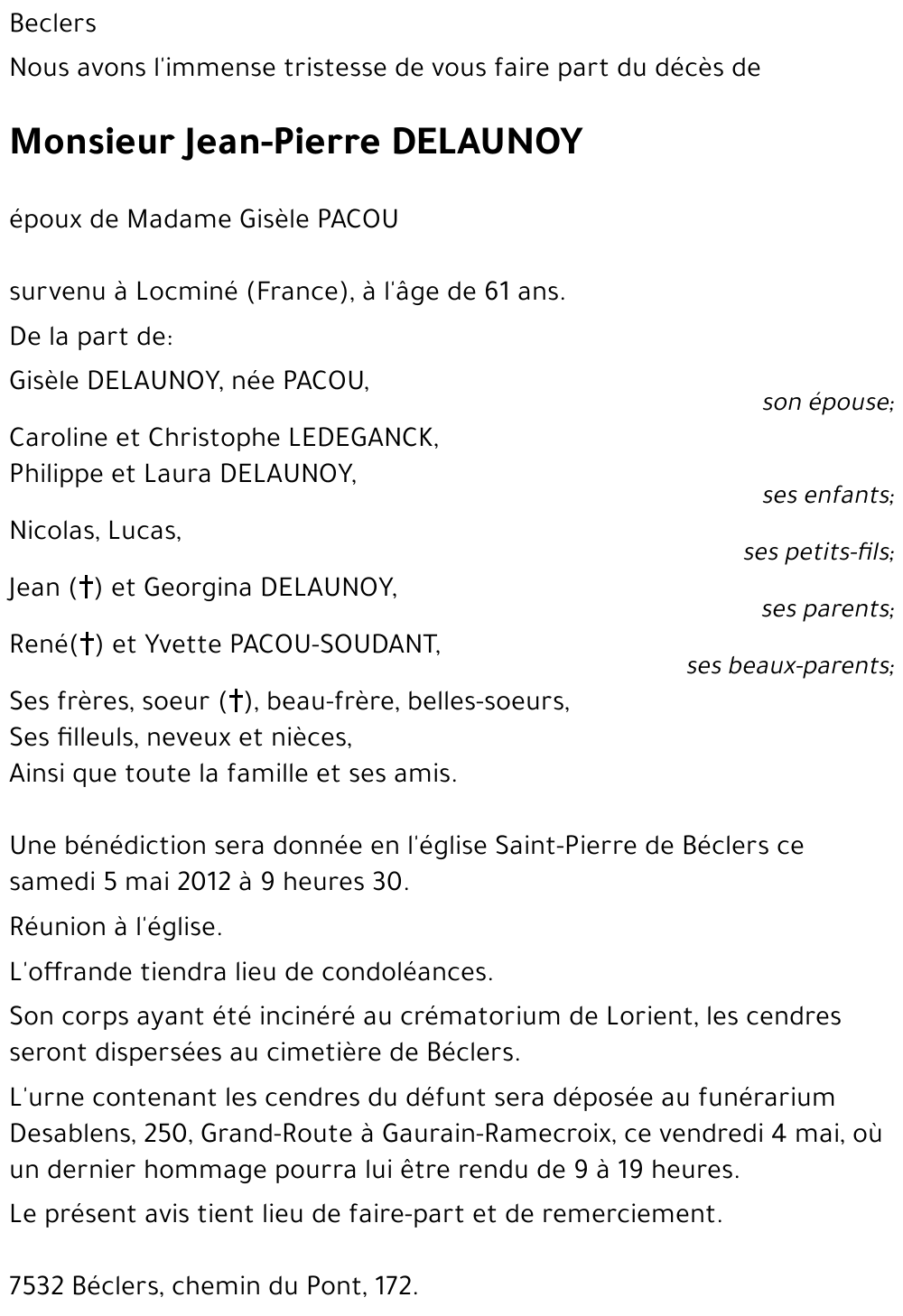 Jean-Pierre DELAUNOY