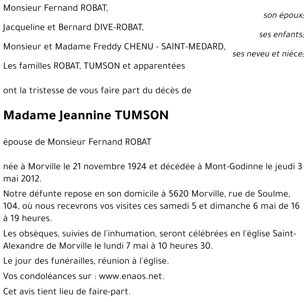 Jeannine TUMSON
