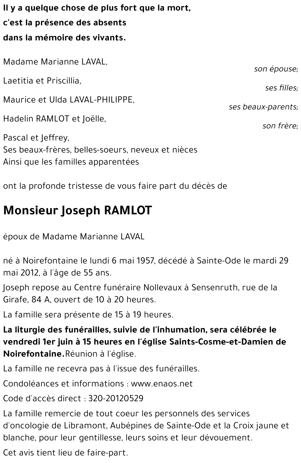 Joseph RAMLOT