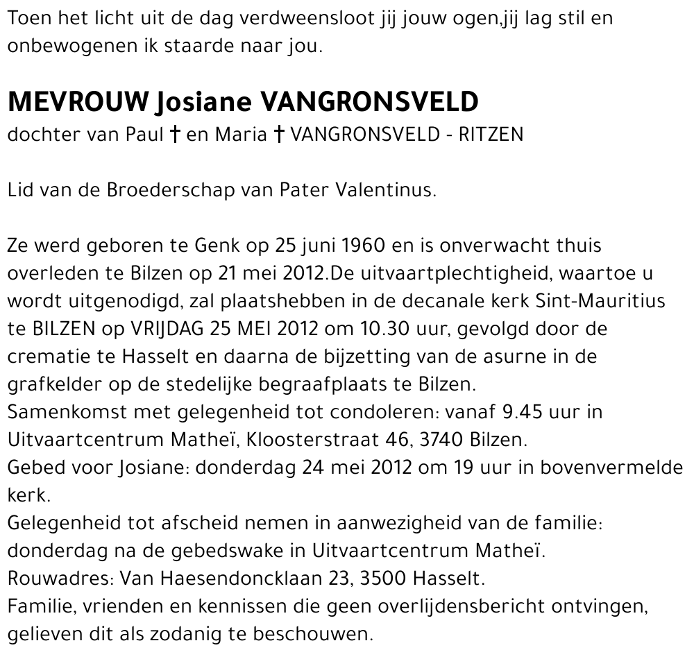 Josiane VANGRONSVELD
