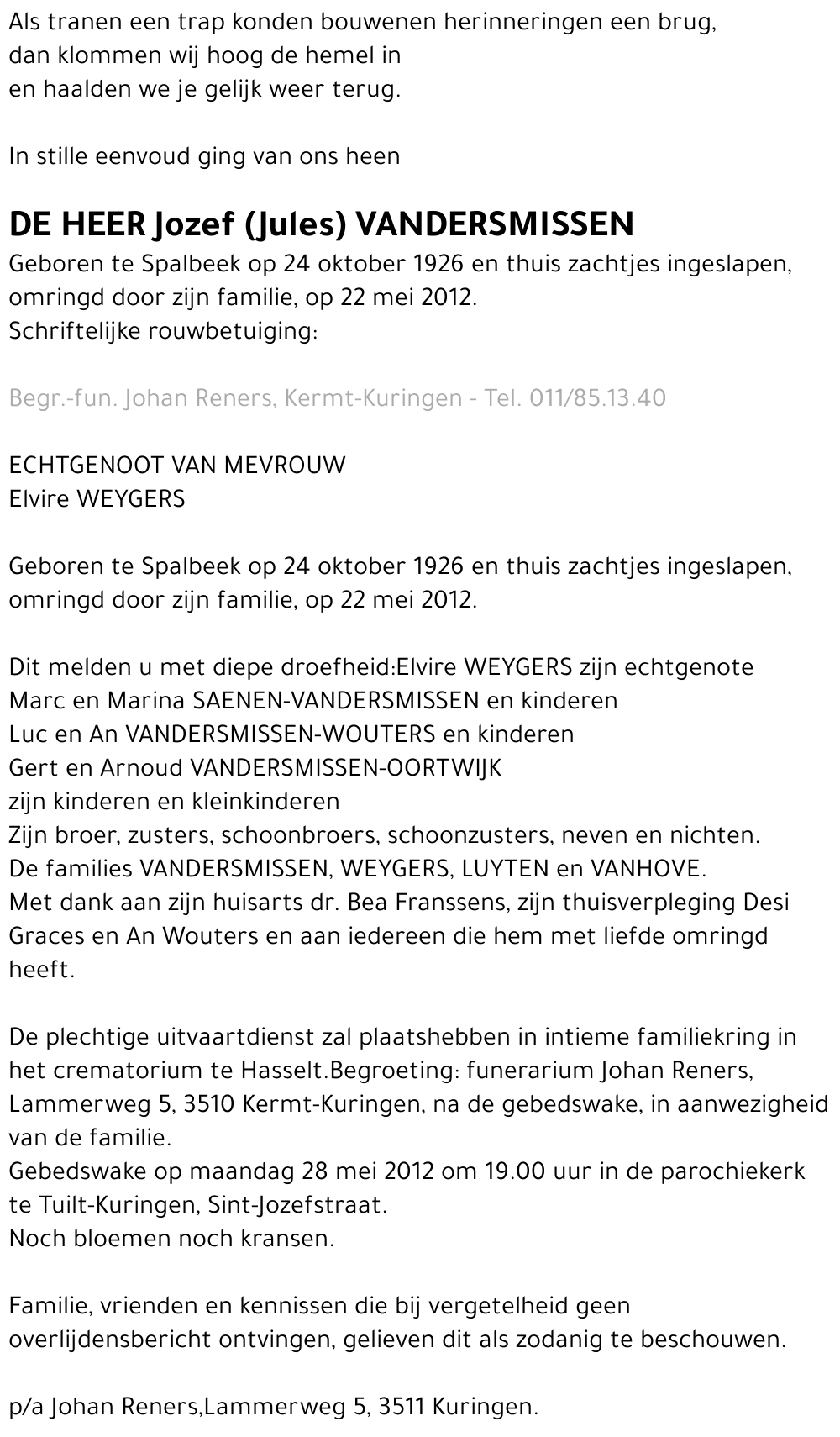 Jozef (Jules) Vandersmissen