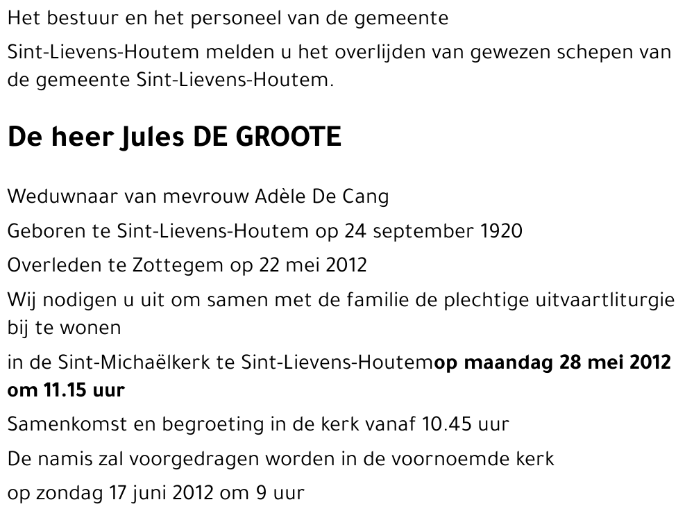 Jules DE GROOTE