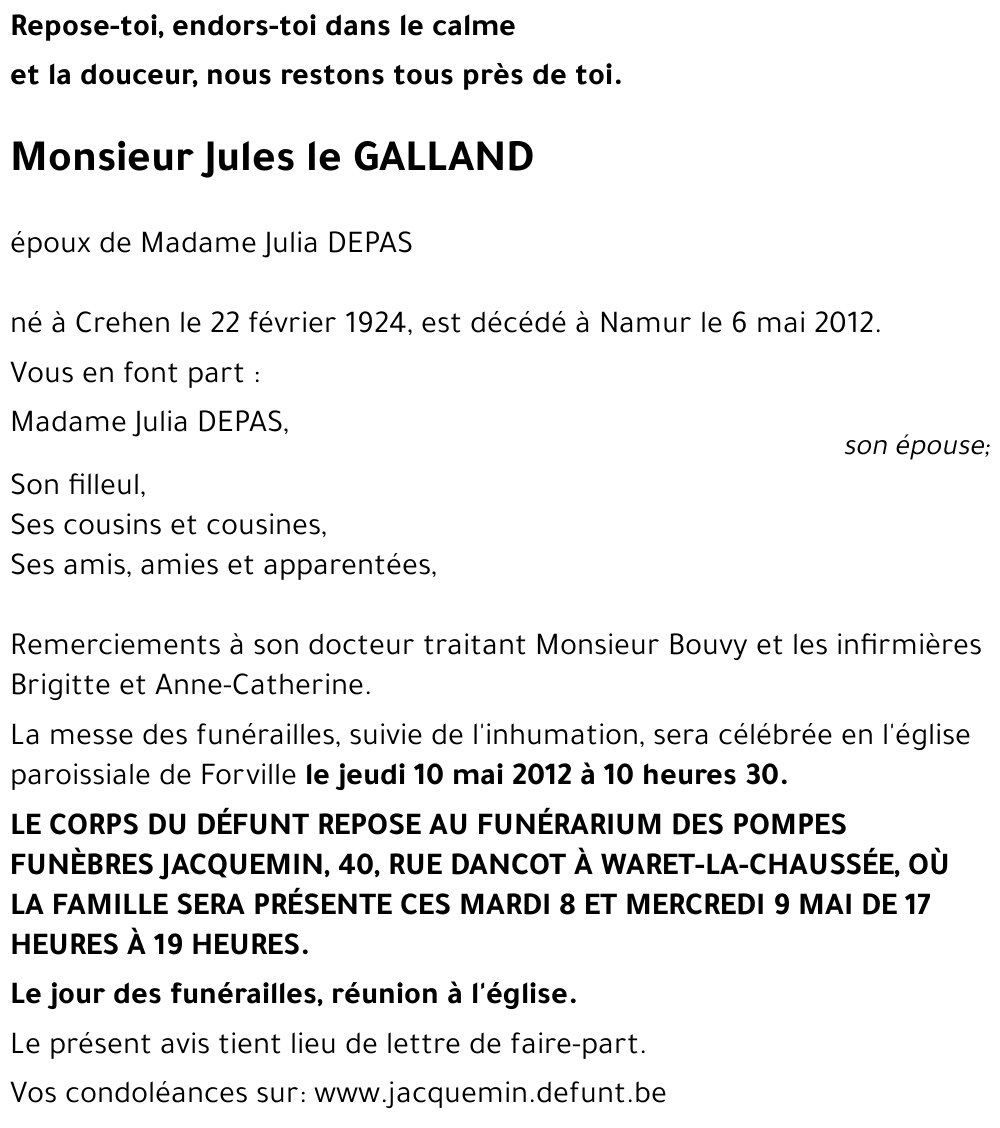Jules le GALLAND