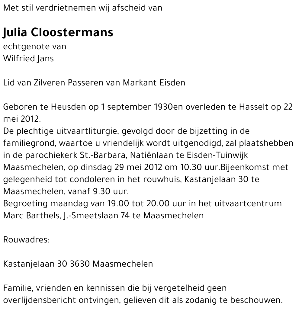 Julia Cloostermans