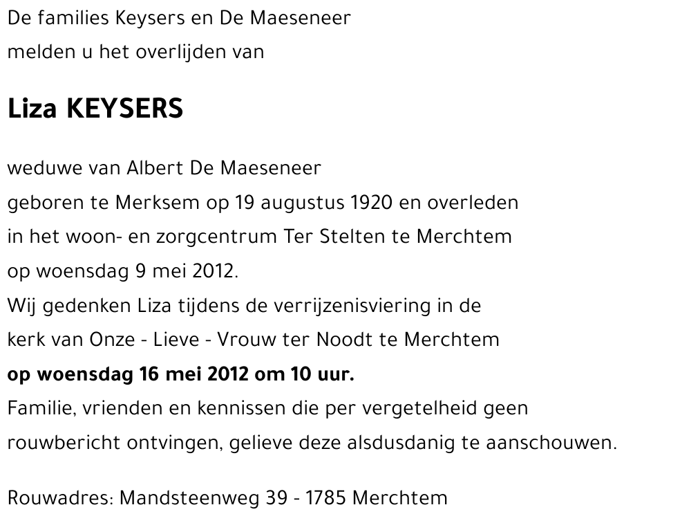Liza KEYSERS