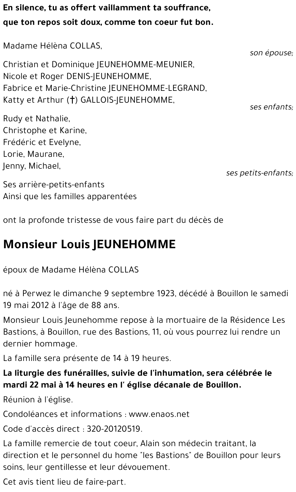 Louis JEUNEHOMME