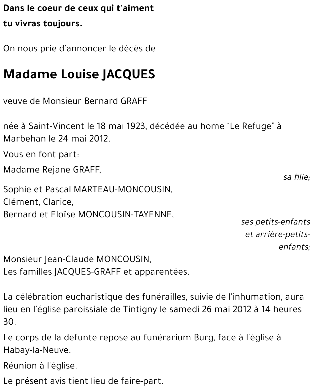 Louise JACQUES