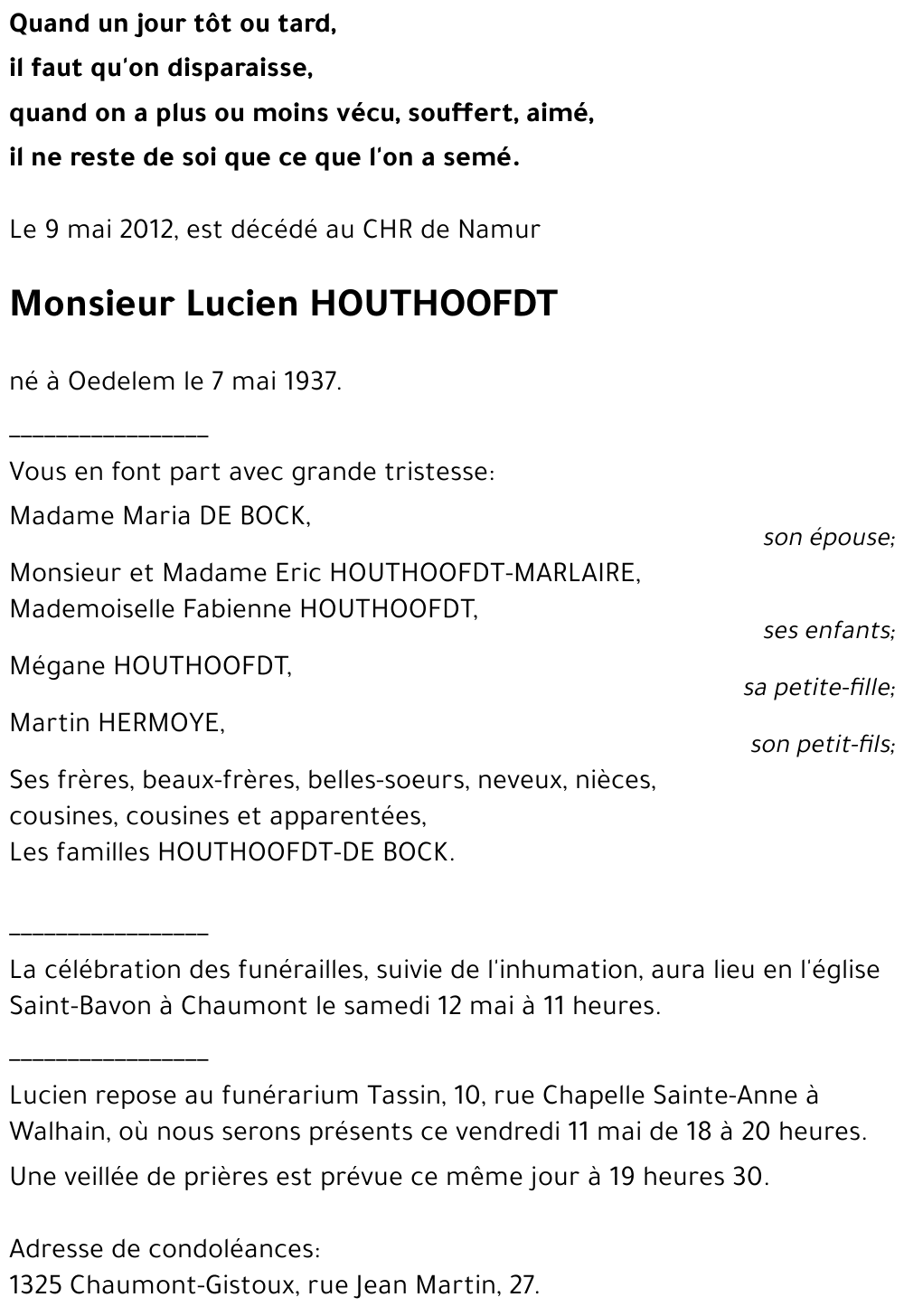 Lucien HOUTHOOFDT