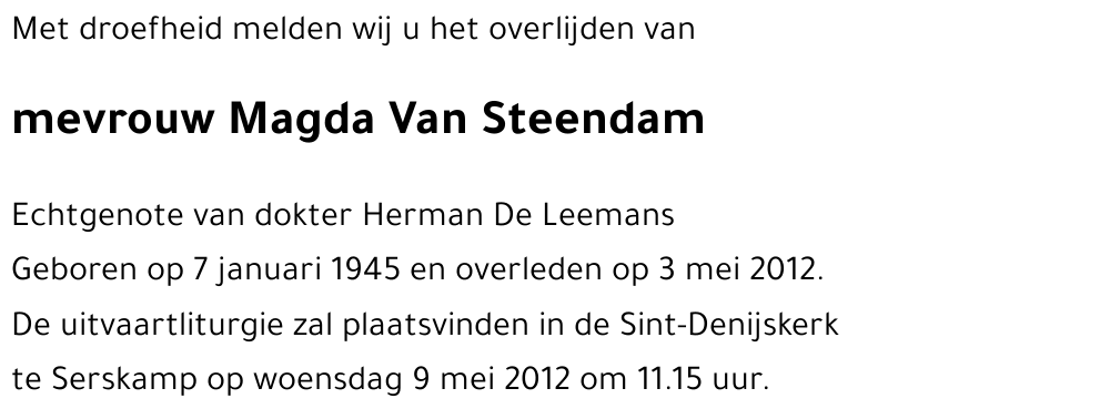 Magda Van Steendam