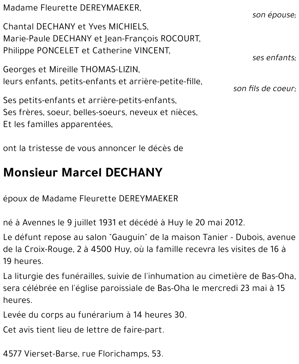 Marcel DECHANY