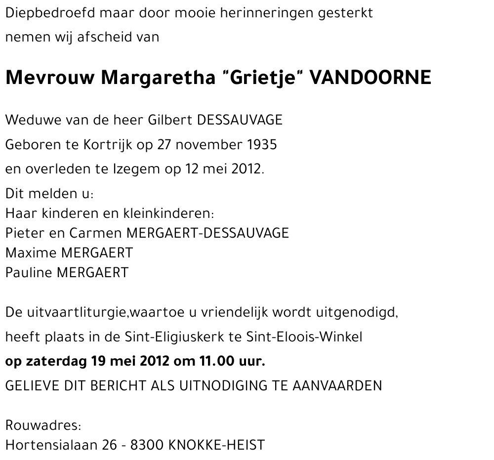Margaretha Vandoorne