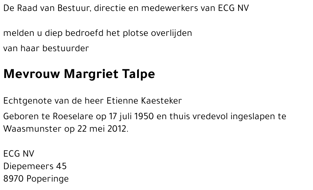 Margriet Talpe