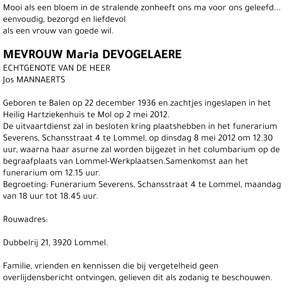 Maria Devogelaere