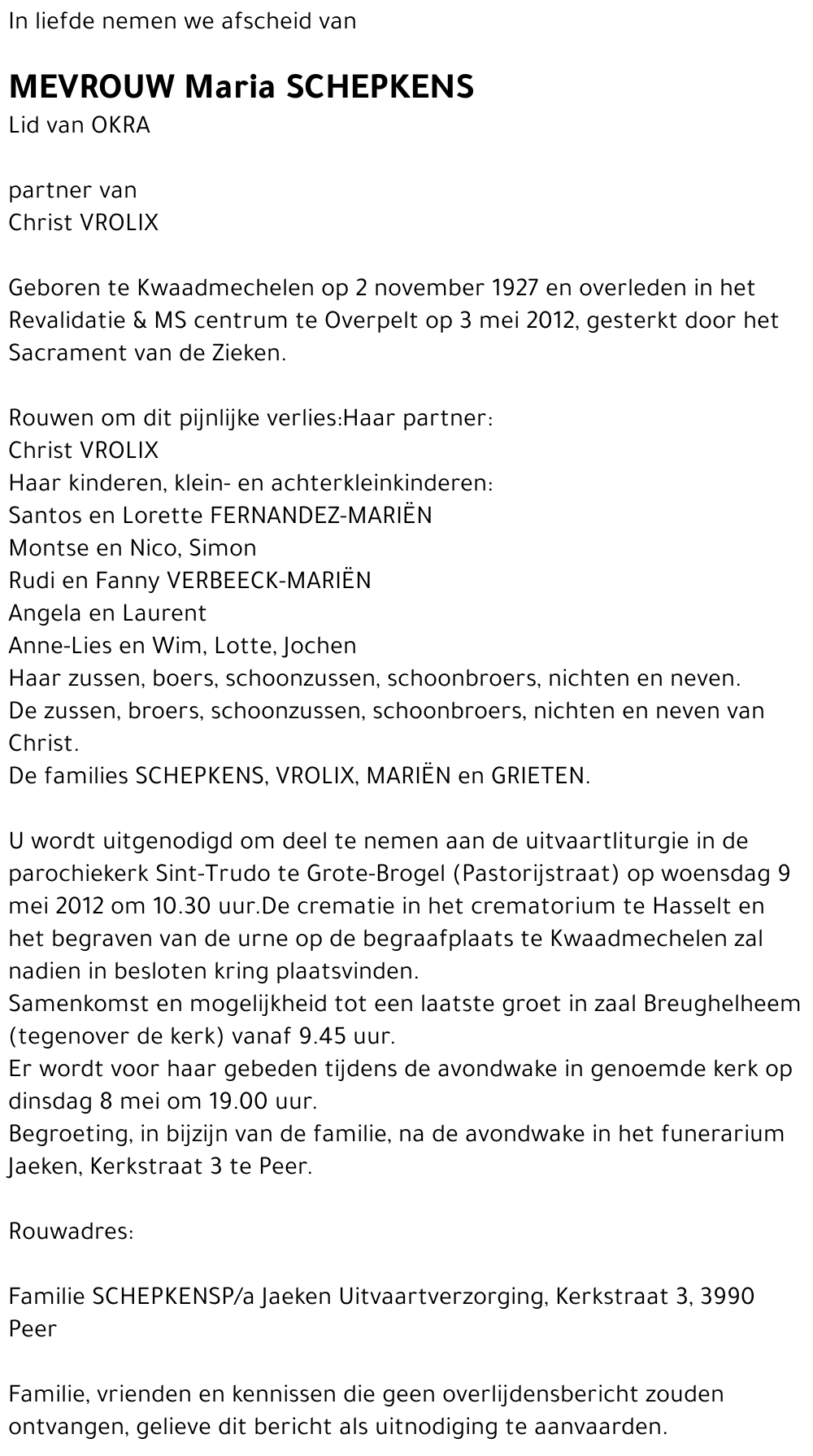 Maria SCHEPKENS