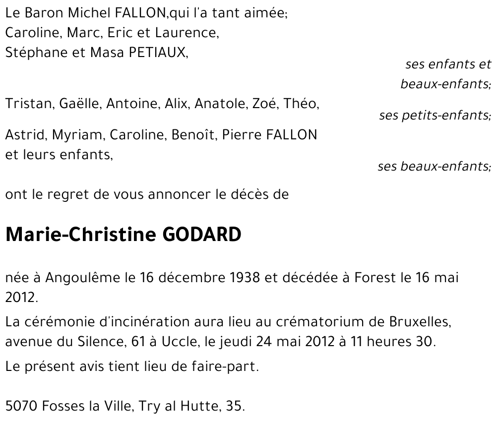 Marie-Christine GODARD