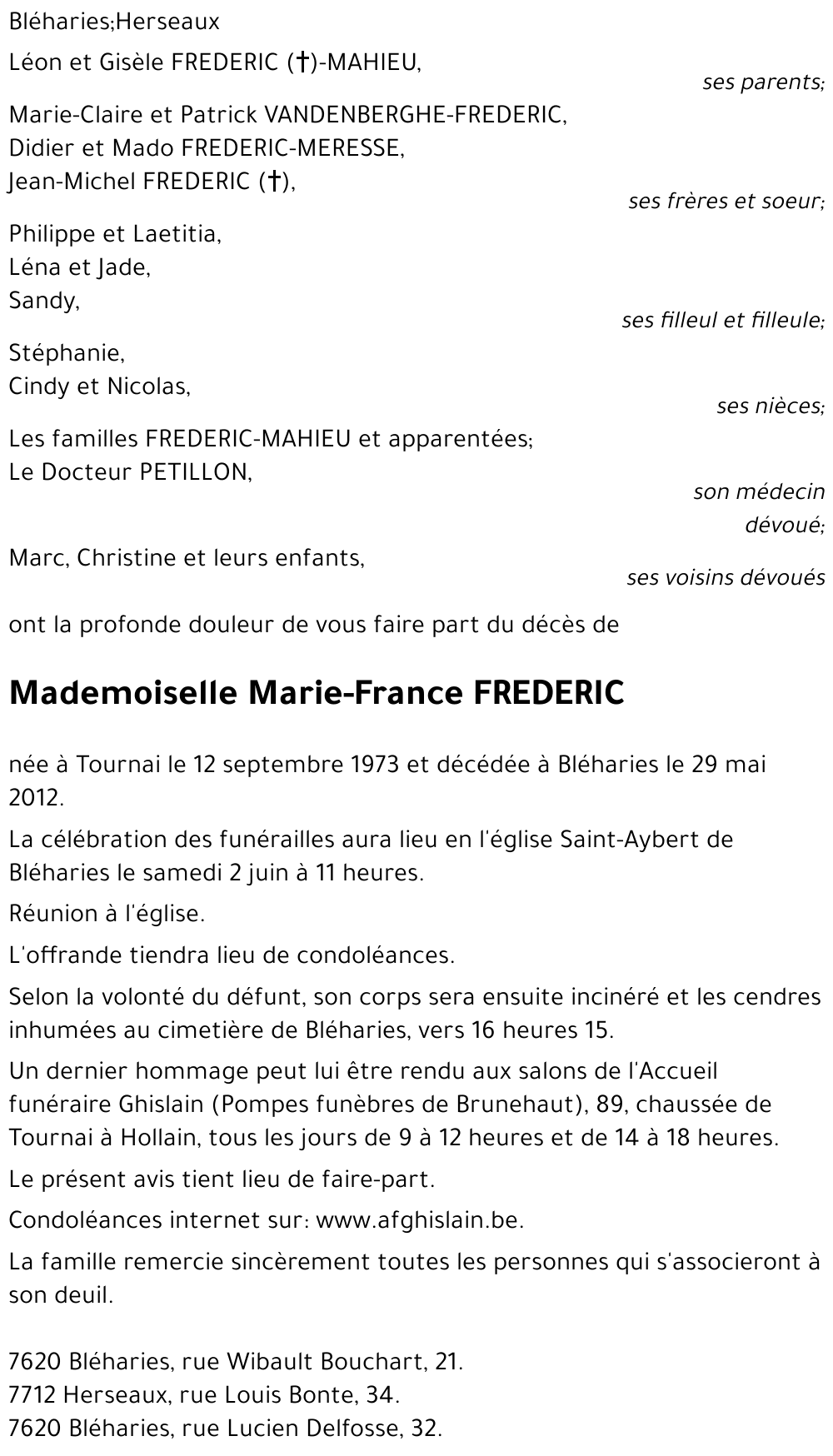 Marie-France FREDERIC
