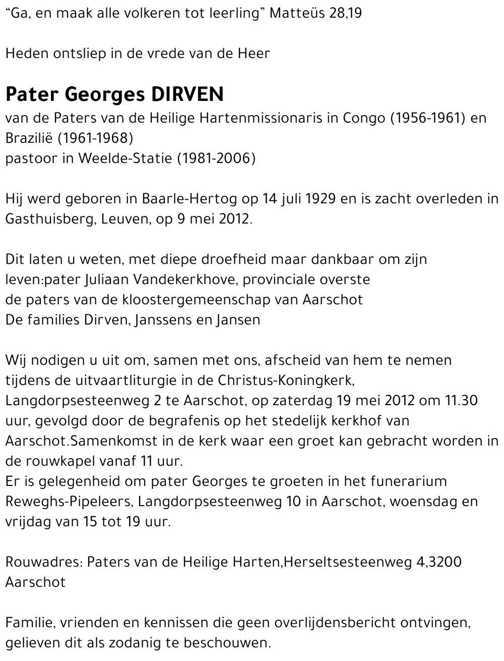 Pater Georges Dirven