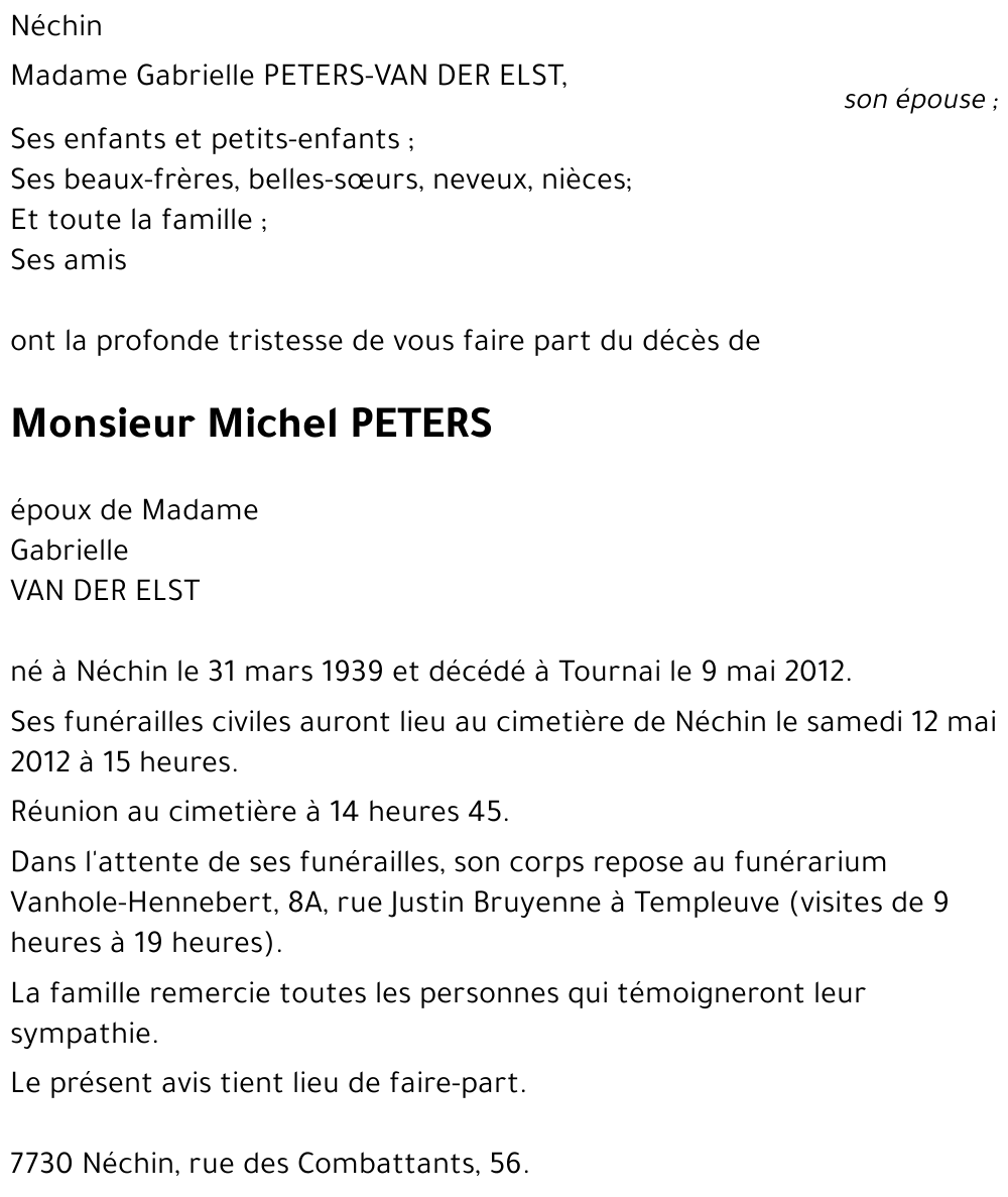 PETERS Michel