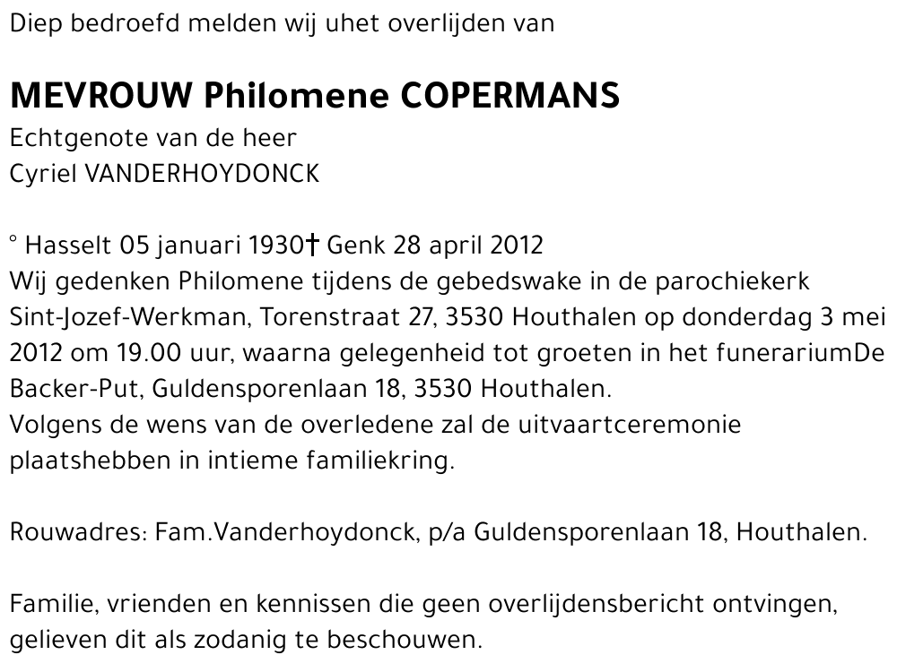 Philomene COPERMANS