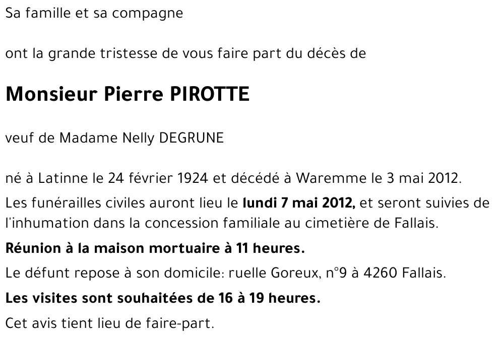 Pierre PIROTTE