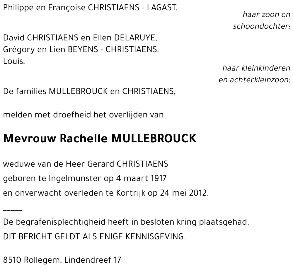 Rachelle MULLEBROUCK