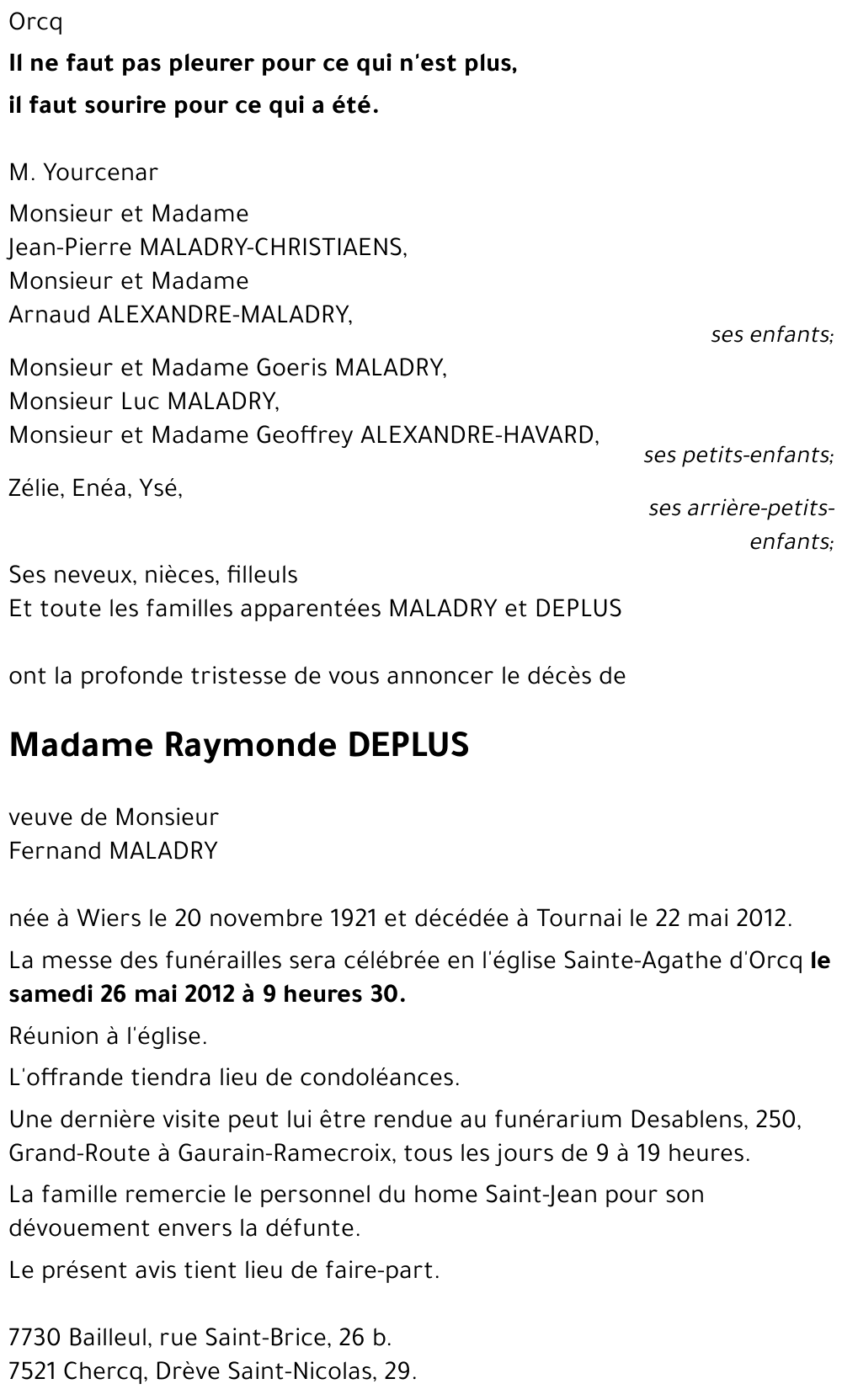 Raymonde DEPLUS