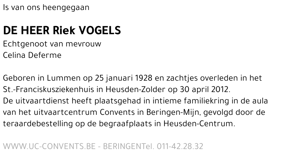 Riek Vogels