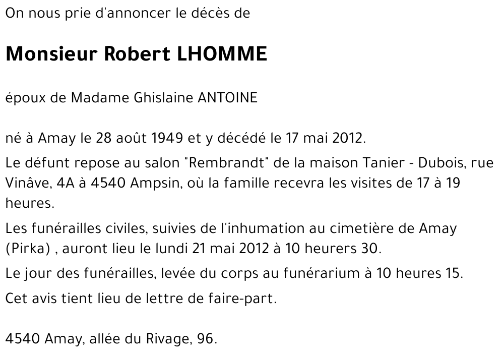 Robert LHOMME