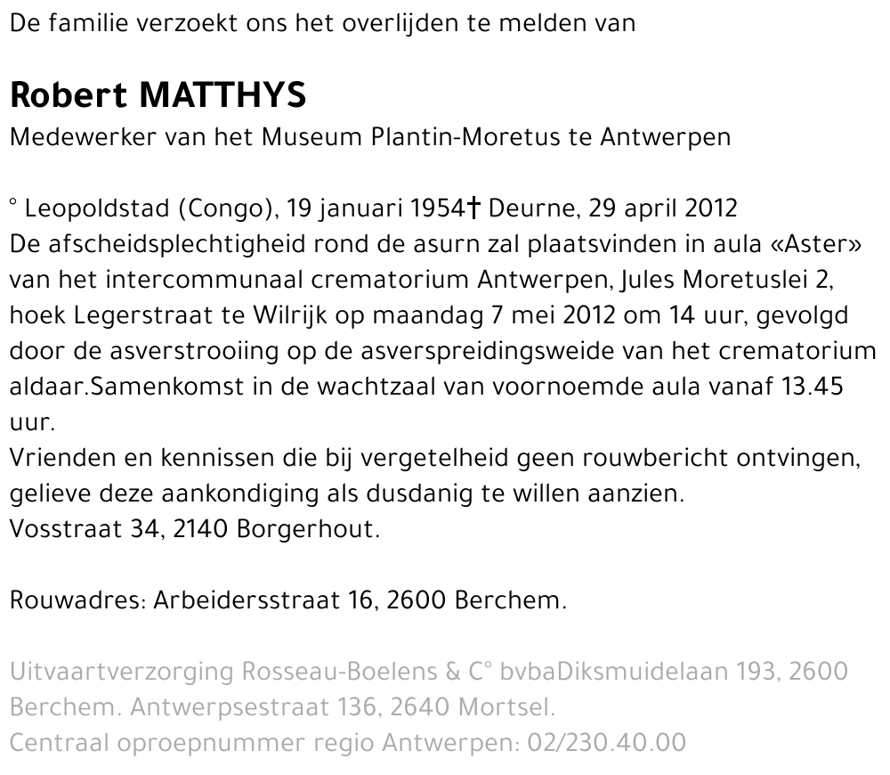 Robert Matthys