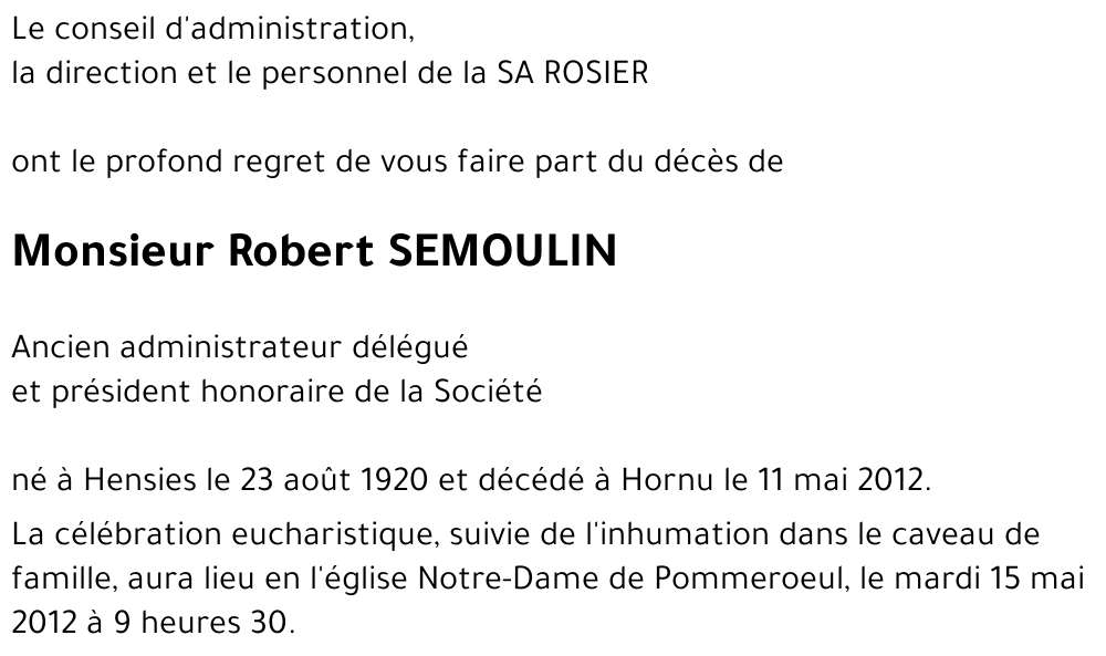 Robert SEMOULIN