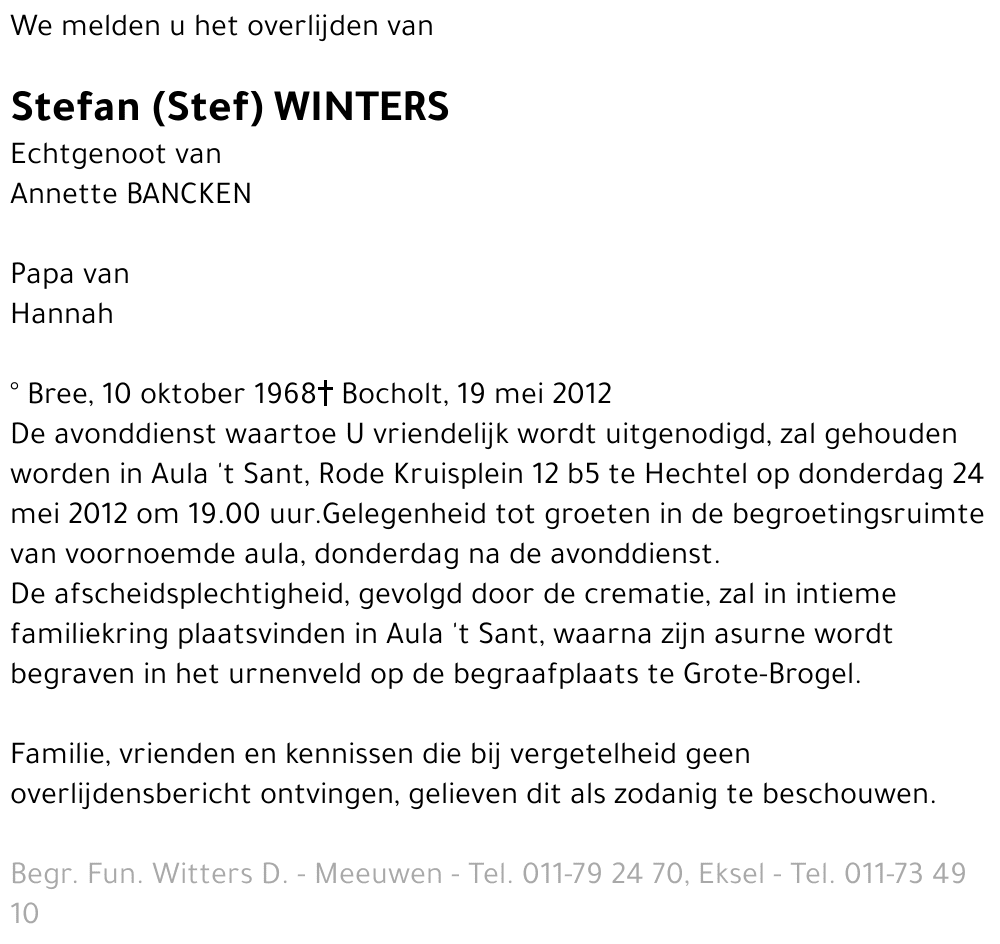 Stefan (Stef) Winters