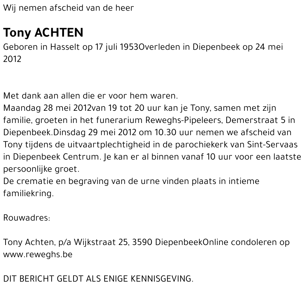 Tony Achten