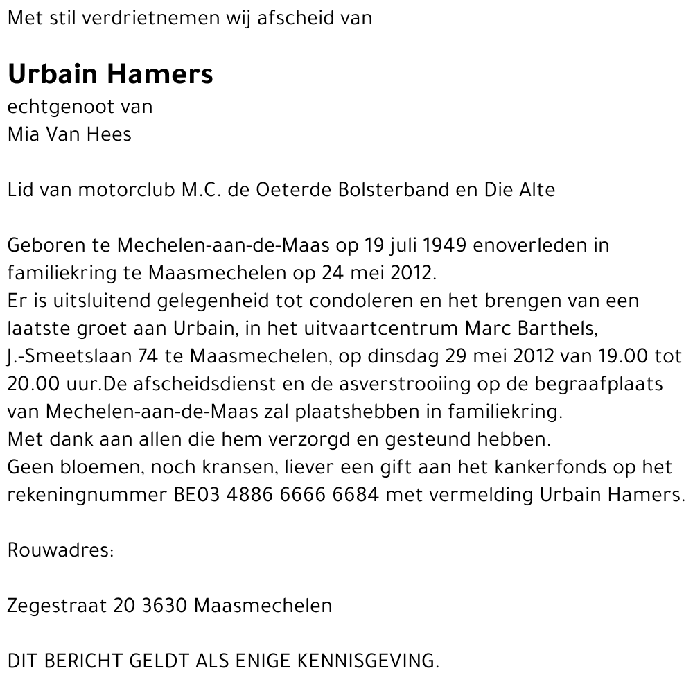 Urbain Hamers