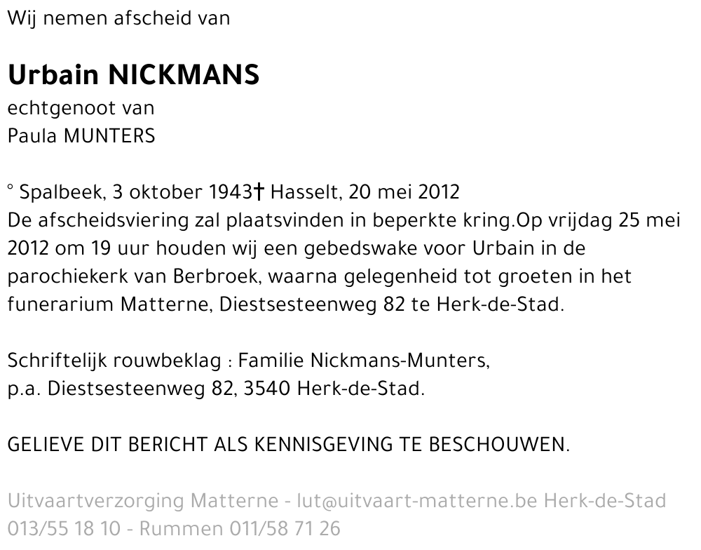 Urbain Nickmans