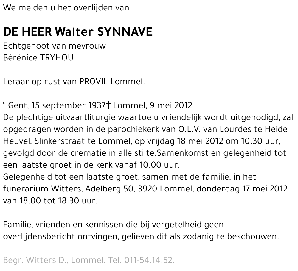 Walter Synnave