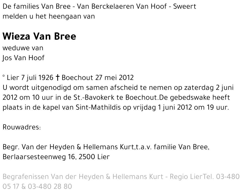 Wieza Van Bree