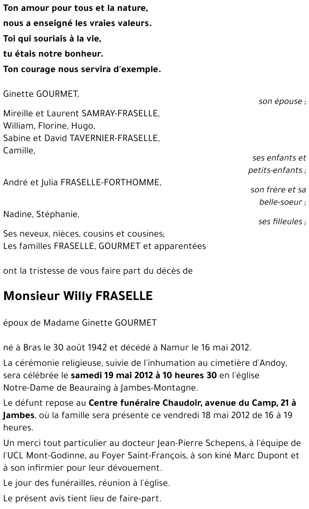 Willy FRASELLE
