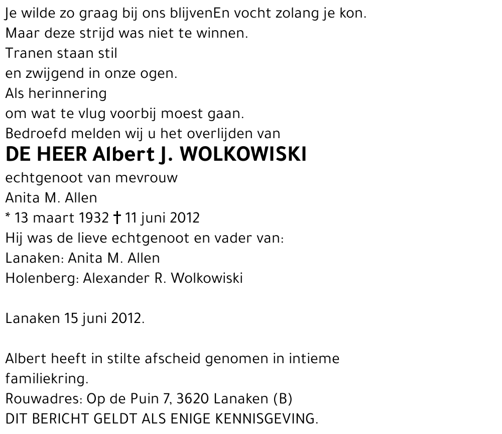 Albert Jakob Wolkowiski