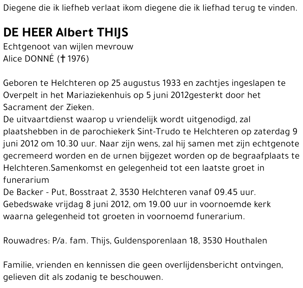 Albert THIJS